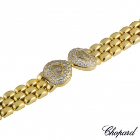 Chopard 18k Yellow Gold & Diamond Happy Diamonds Bracelet